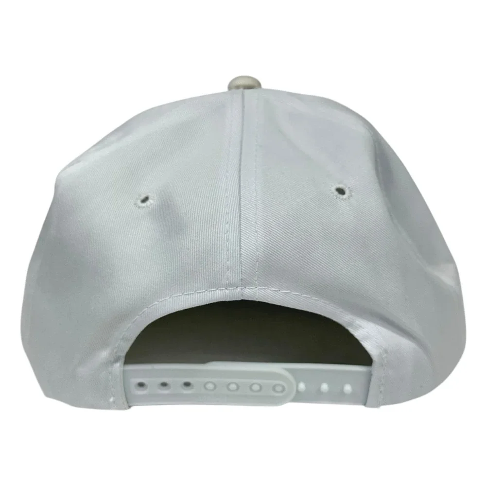 VTG 90s Young An East Side Hat Cap Snap Back White‎ Gothic Script Embroidered
